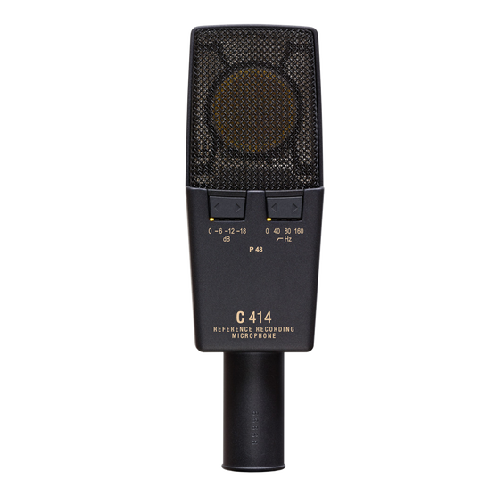 C414 XLII LARGE DIAPHRAGM STUDIO MICROPHONE FOR SOLO VOCALS & SOLO INSTRUMENTS